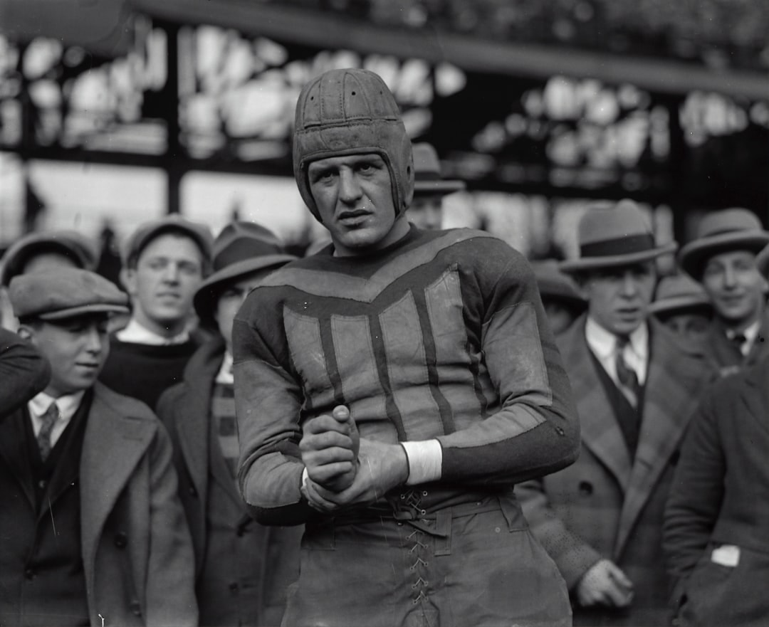 Vintage Navy football player